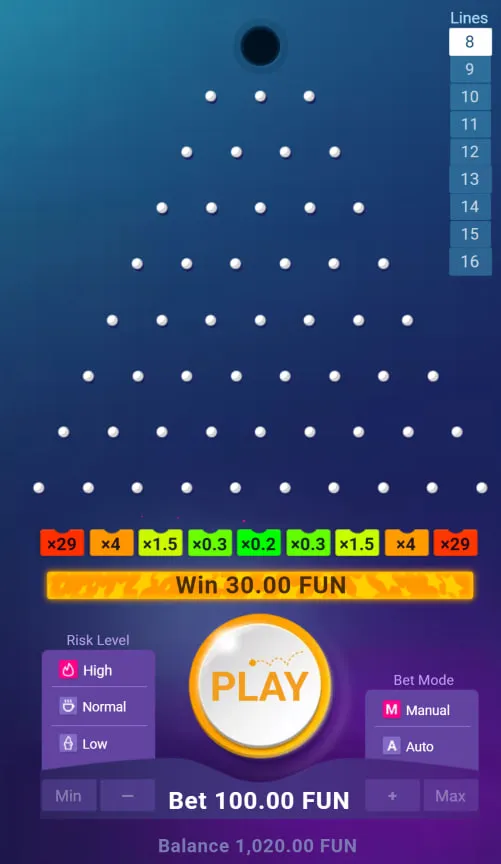 Les r&egrave;gles essentielles du jeu Plinko